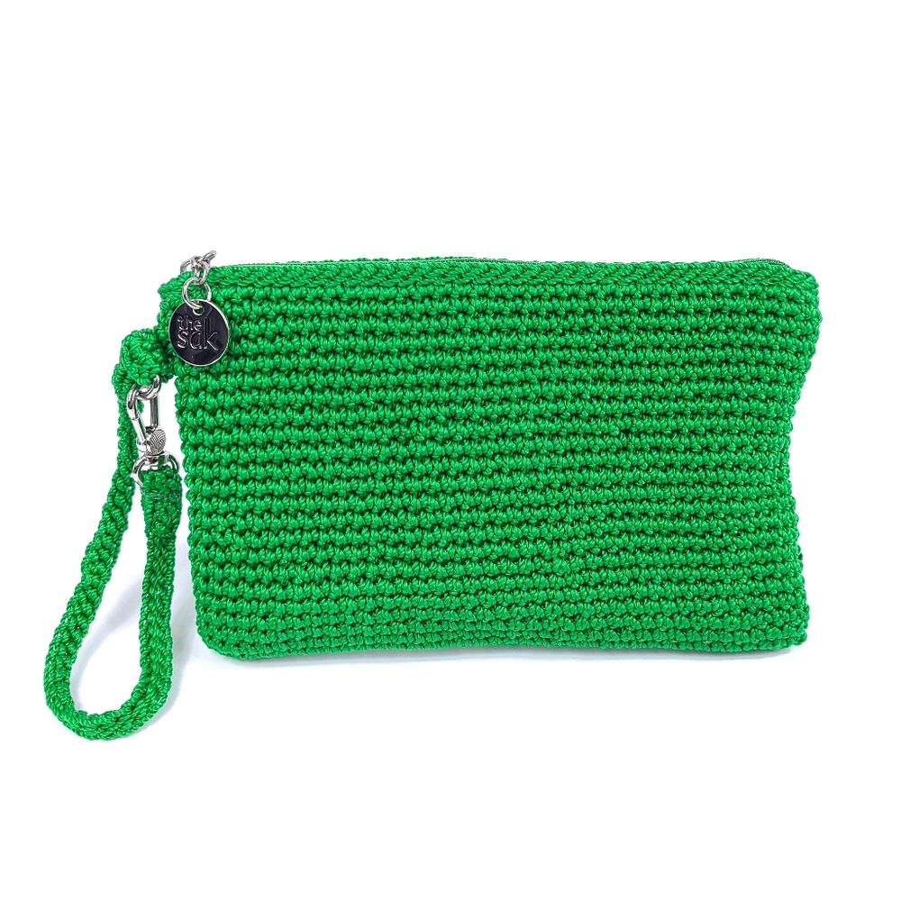 The Sak Hand Crochet Whatever Wristlet Kelly Green